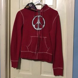 Lucky Brand Peace Sign Hoodie